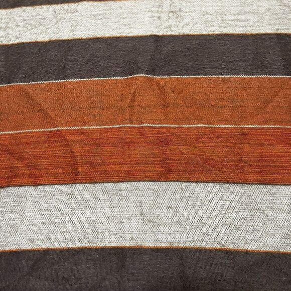 Shupaca Alpaca Blend Striped Throw Blanket Gray Rust Orange - Picture 11 of 16